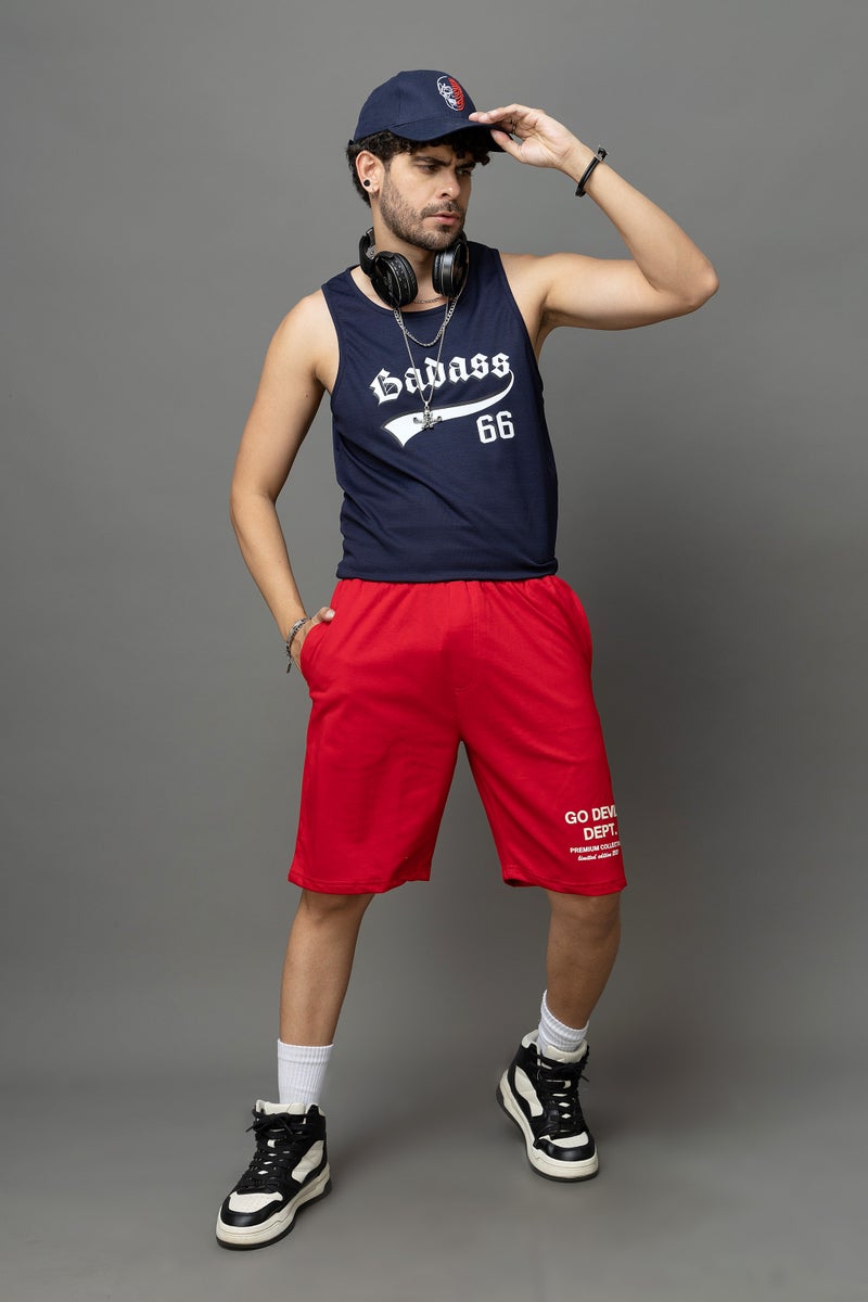 Go Devil Red Shorts For Men - Image 4